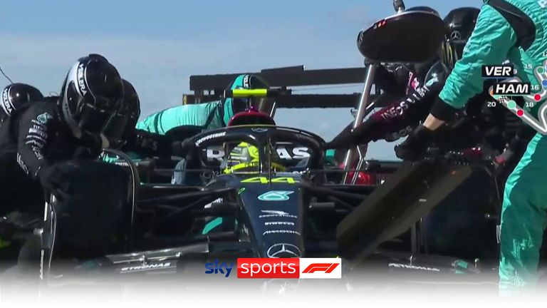 Lewis Hamilton was left frustrated on team radio after a delayed pit stop.