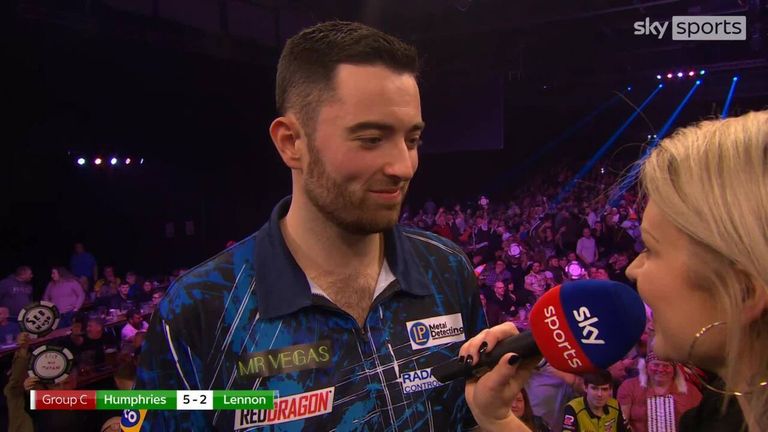 Luke Humphries says he is feeling the best he has felt in a long time after comfortably beating Steve Lennon
