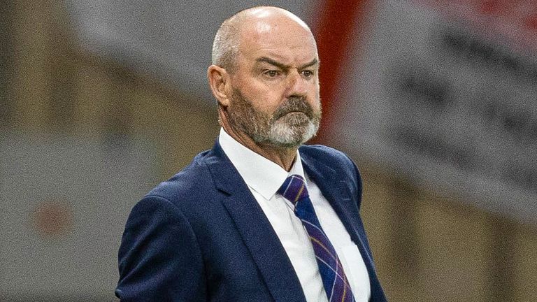 GLASGOW, SCOTLAND - SEPTEMBER 12: Scotland manager Steve Clarke during the 150th Anniversary Heritage Match between Scotland and England at Hampden Park, on September 12, 2023, in Glasgow, Scotland. (Photo by Ross Parker / SNS Group)