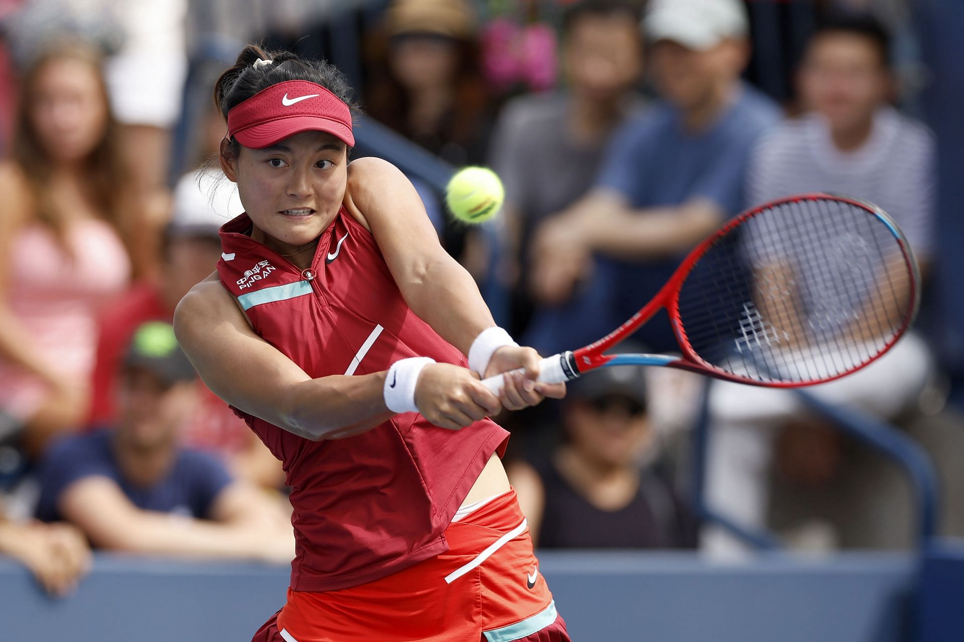 Wang Yafan at the 2023 US Open.