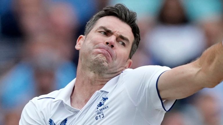 England's James Anderson (Associated Press)