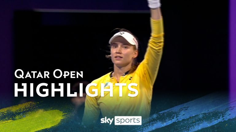 Highlights of the quarter-final clash between Kazakhstani number three seed Elena Rybakina and Canada's Leylah Fernandez at the Qatar Open.  THUMB 