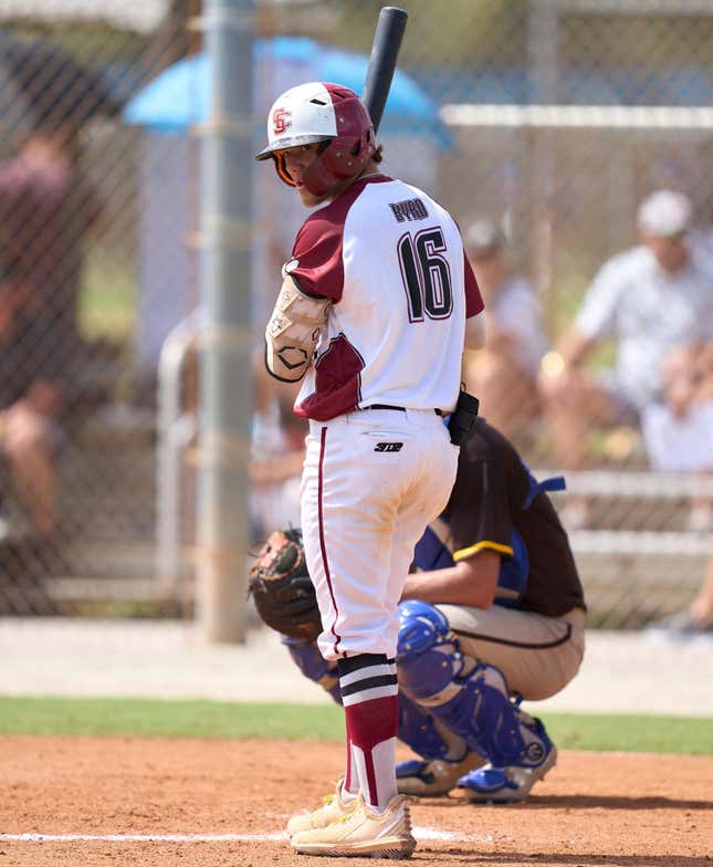Parker Byrd during the WWBA World Championship at Roger Dean Stadium Complex on Oct. 7, 2021, in Jupiter, Florida.