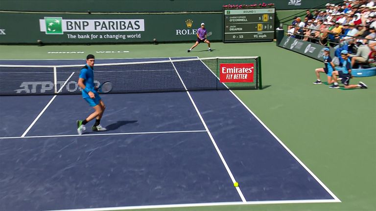 Christopher O'Connell hits lovely shot against Jack Draper