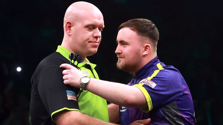 Michael van Gerwen and Luke Littler