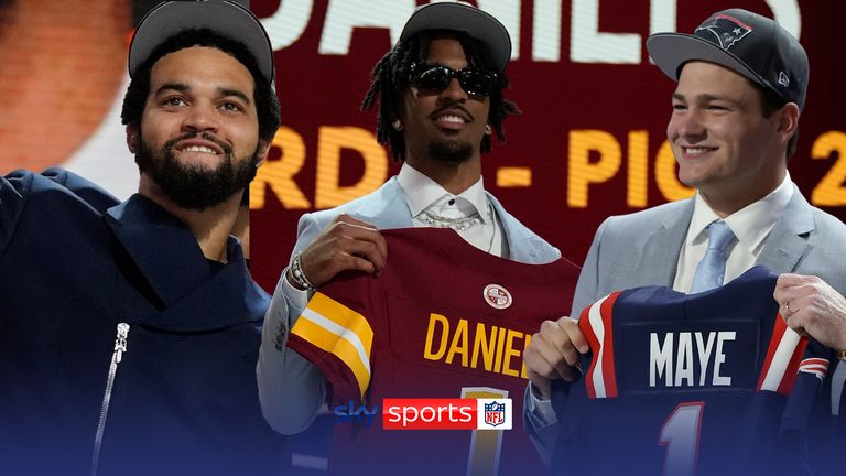 Caleb Williams, Jayden Daniels and Drake Maye