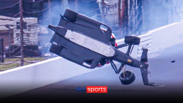 Horror crash in Indy 500 practice as teenage rookie hits wall