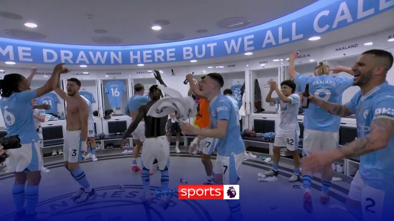 Man City dressing room celebs