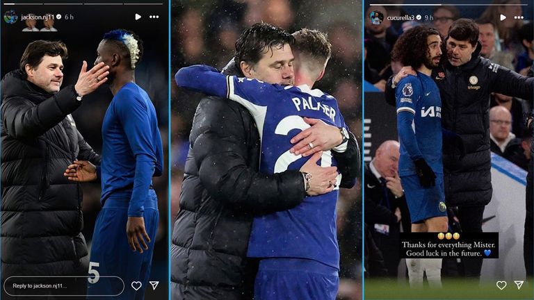 Mauricio Pochettino and Chelsea players