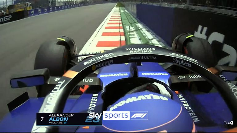 RB&#39;s Alex Albon made contact with the Wall of Champions during P3 at the Canadian Grand Prix.