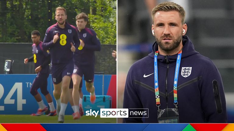 Luke Shaw - England training